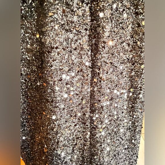 Elegant One-Shoulder Black Sequin Dress Size 1XL - Picture 6 of 6